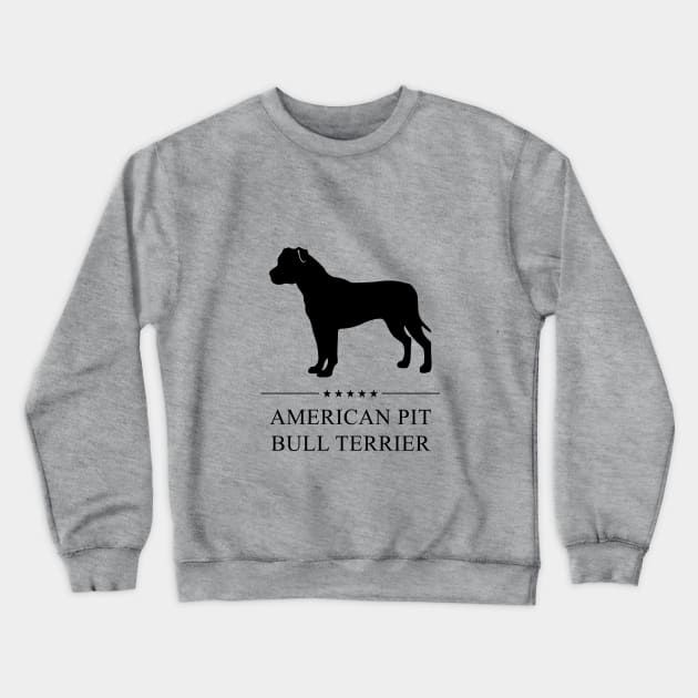 American Pit Bull Terrier Black Silhouette Crewneck Sweatshirt by millersye